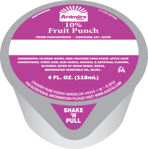 Ardmore Farms Fruit Punch 10% Juice Frozen Cup