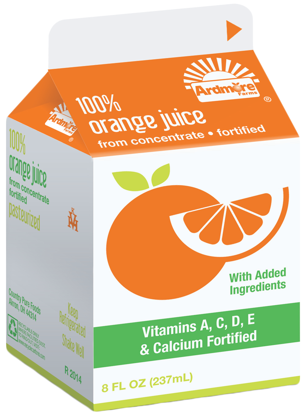 Ardmore Farms Orange Juice Frozen Carton - Country Pure