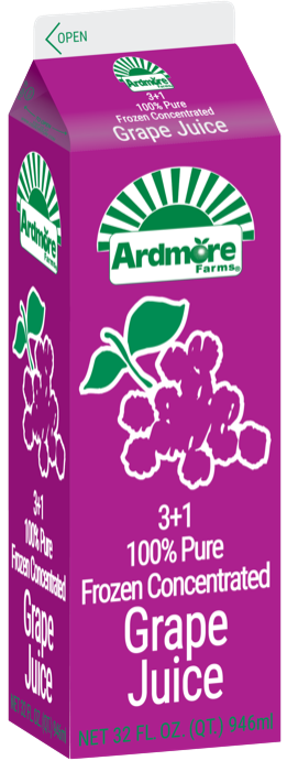 Ardmore Farms 3+1 100% Pure Frozen Concentrated Grape Juice