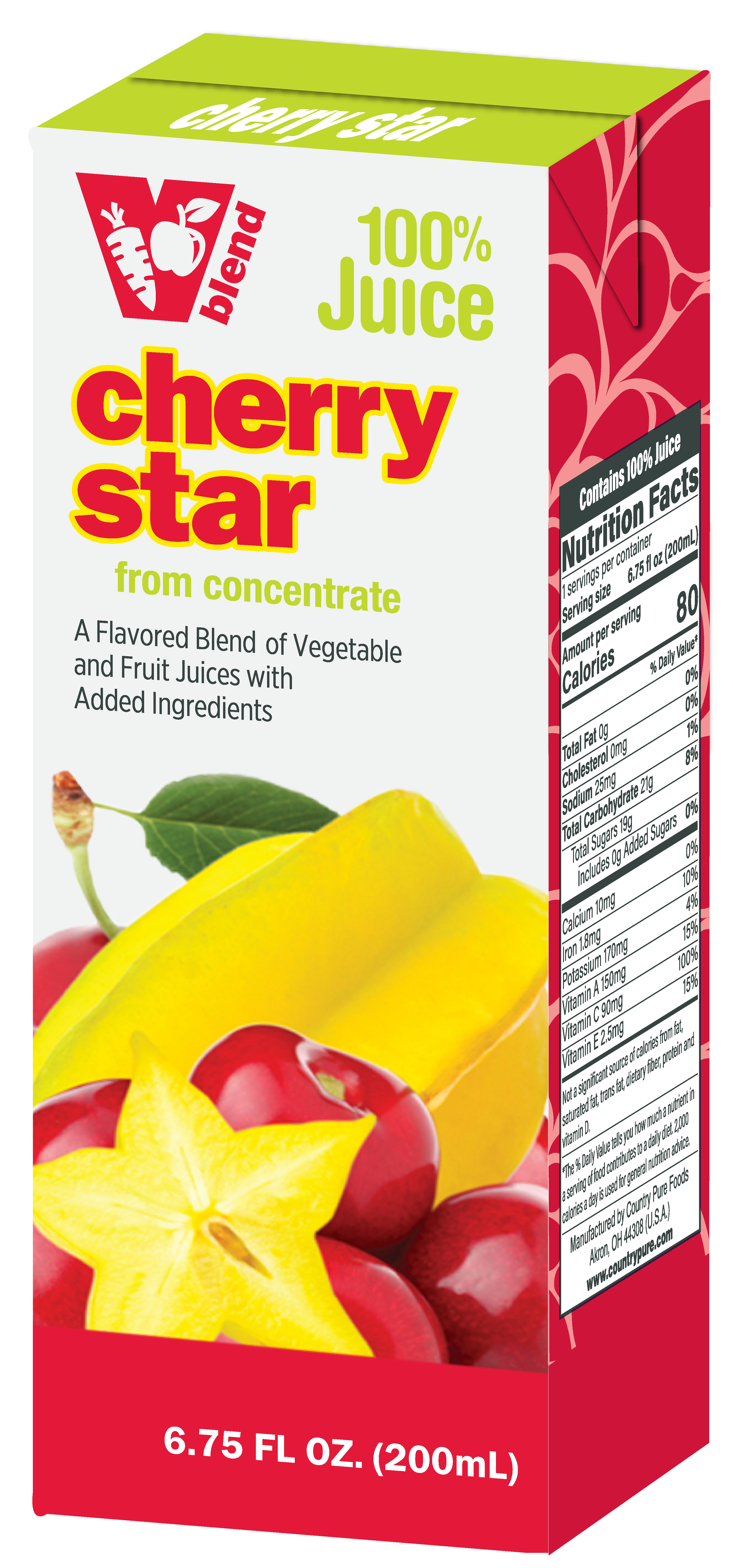 VBlend Cherry Star Juice Box