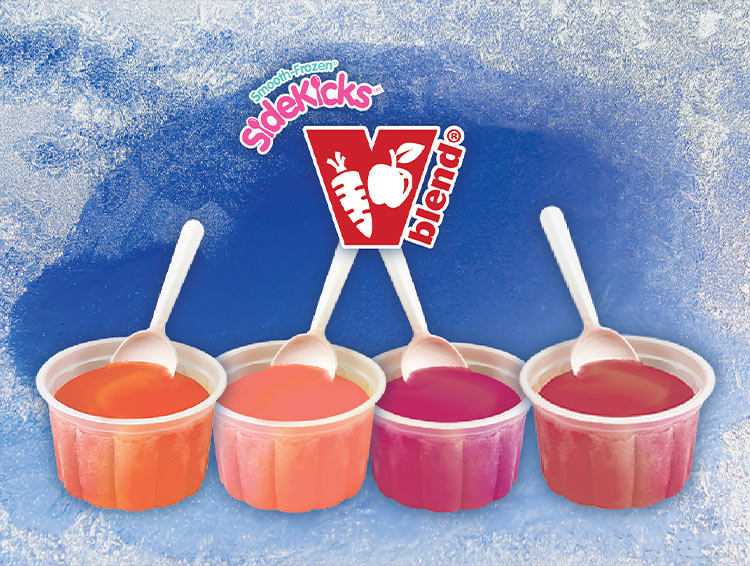 VBlend frozen SideKicks against a frozen background