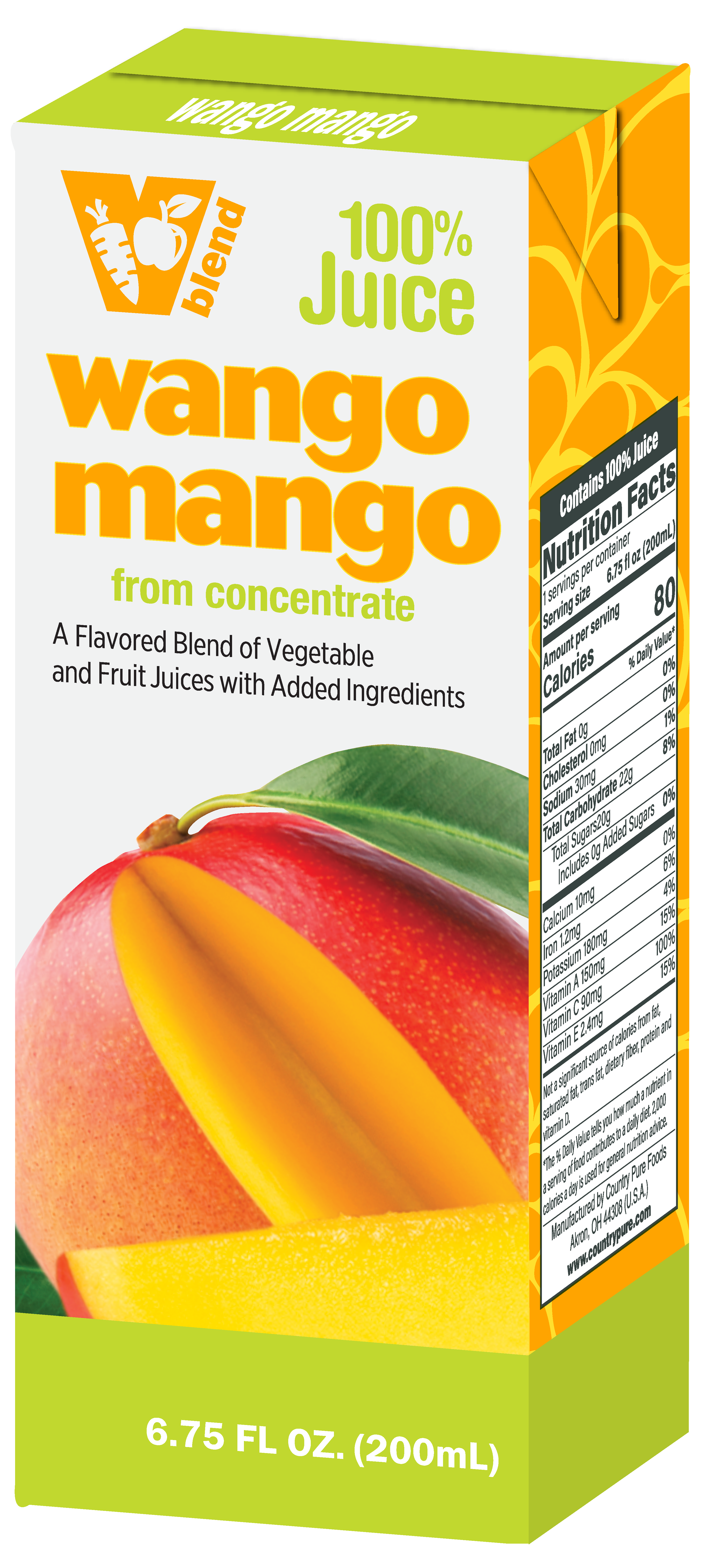 VBlend Wango Mango Juice Box - Country Pure